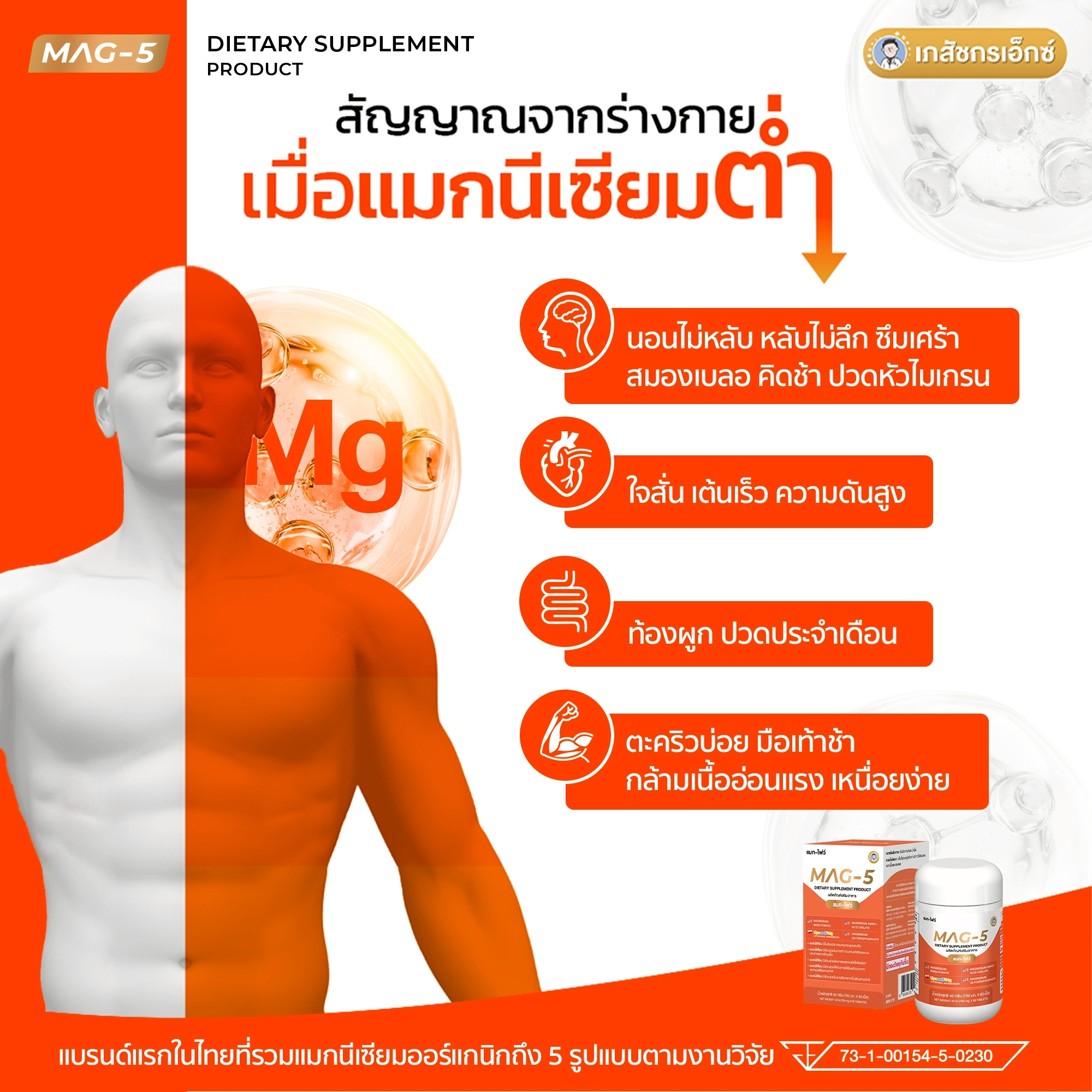 MAG-5 แมกนีเซียม 1 กระปุก - Image 2