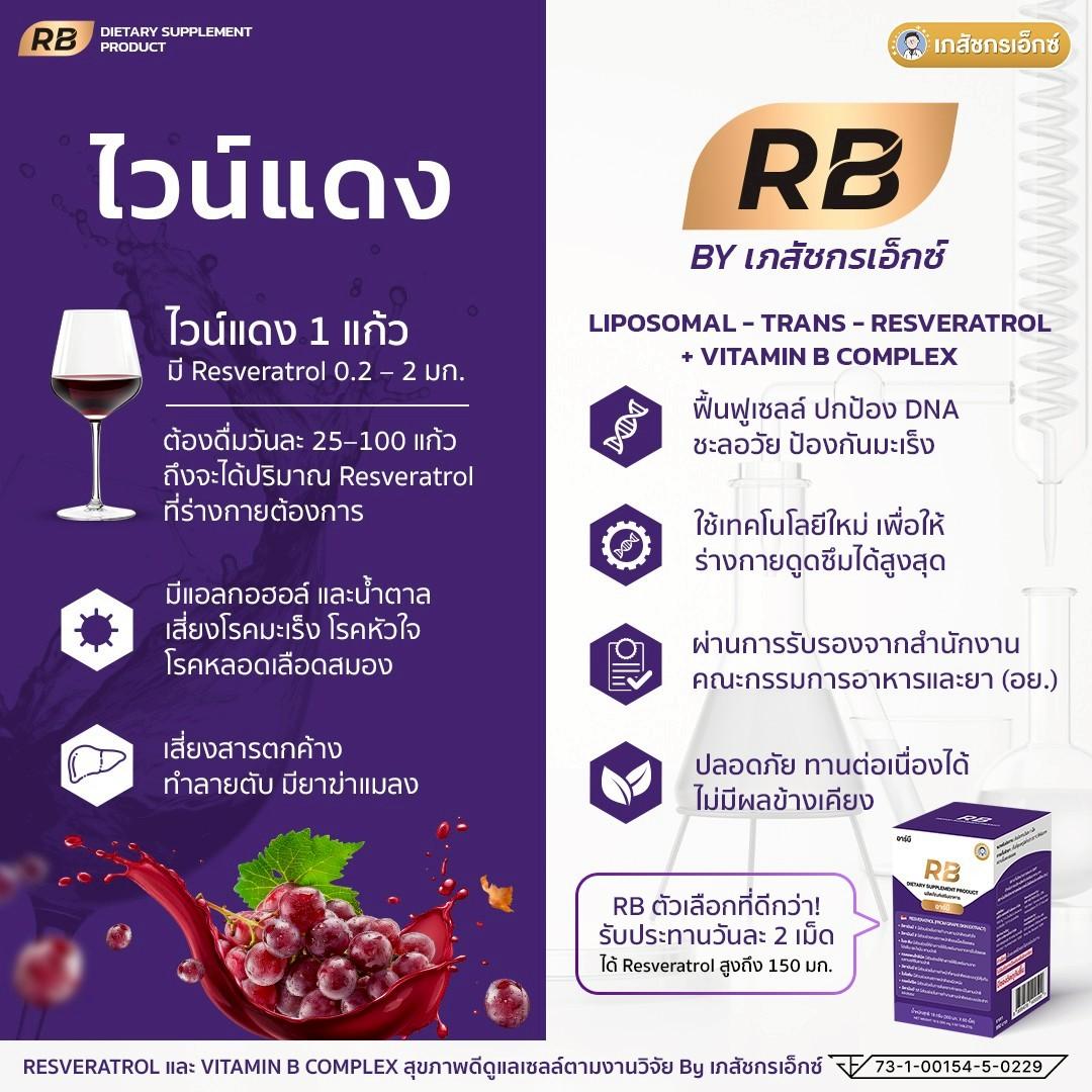 RB Resveratrol เภสัชกรเอ็กซ์ (อาร์บี) 1 กระปุก - Image 6